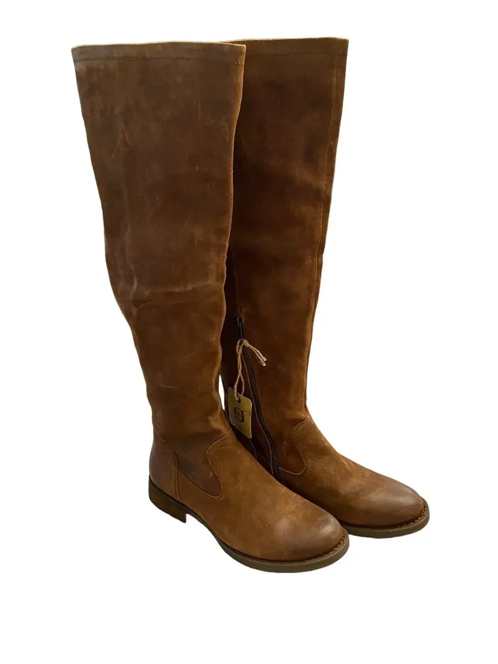Born Britton Over the Knee Boots Leather Suede Distressed Fall Winter Minimal 8M